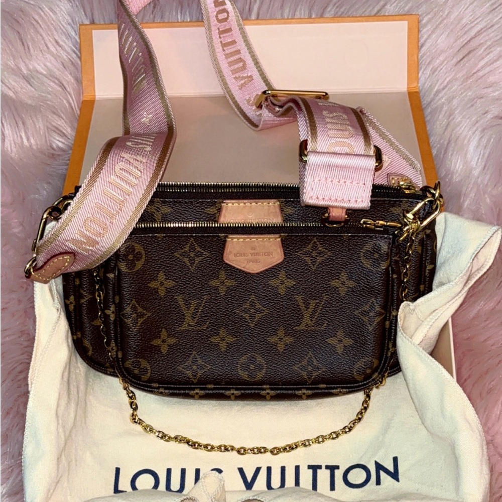 Louis Vuitton Pink and Brown Monogram Crossbody Bag